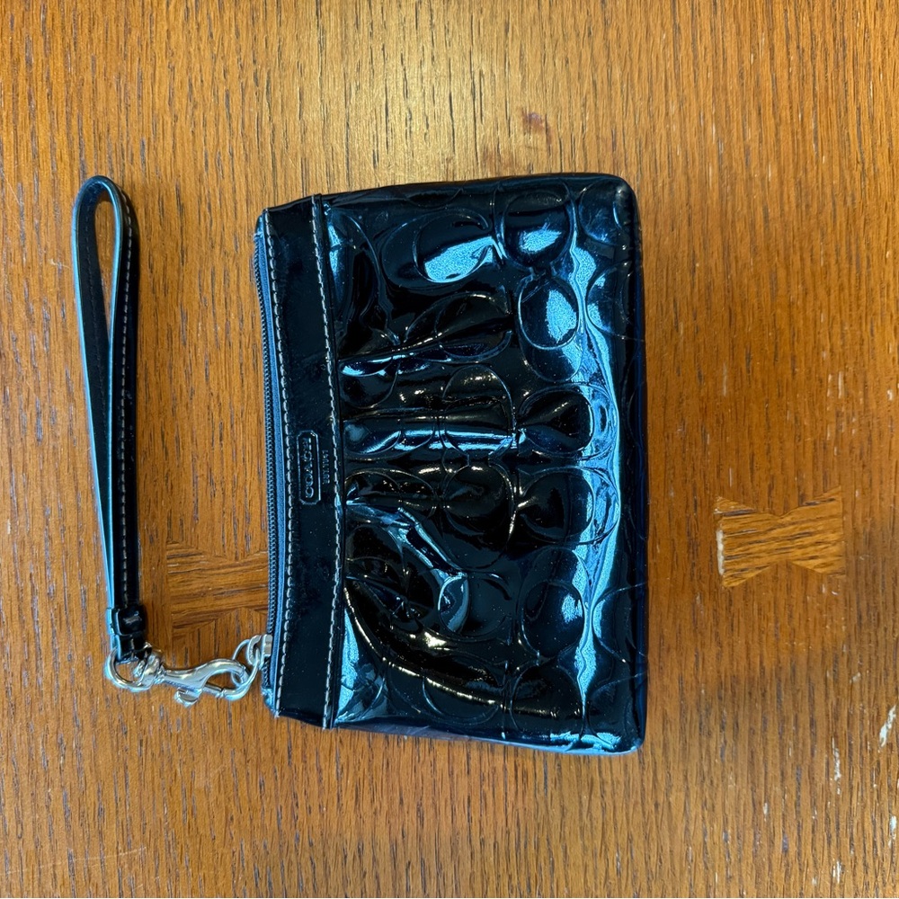 Coach Black wristlet